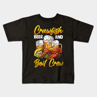 Crawfish Beer And Boil Crew Kids T-Shirt